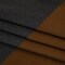1 Yard Italian Charcoal Gray and Brown Cashmere Double Cloth Coating Solid Wool Fabric